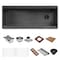 Ruvati 45-inch Gunmetal Black Stainless Steel Workstation Two-Tiered Ledge Undermount Kitchen Sink RVH6333BL - alternate 4